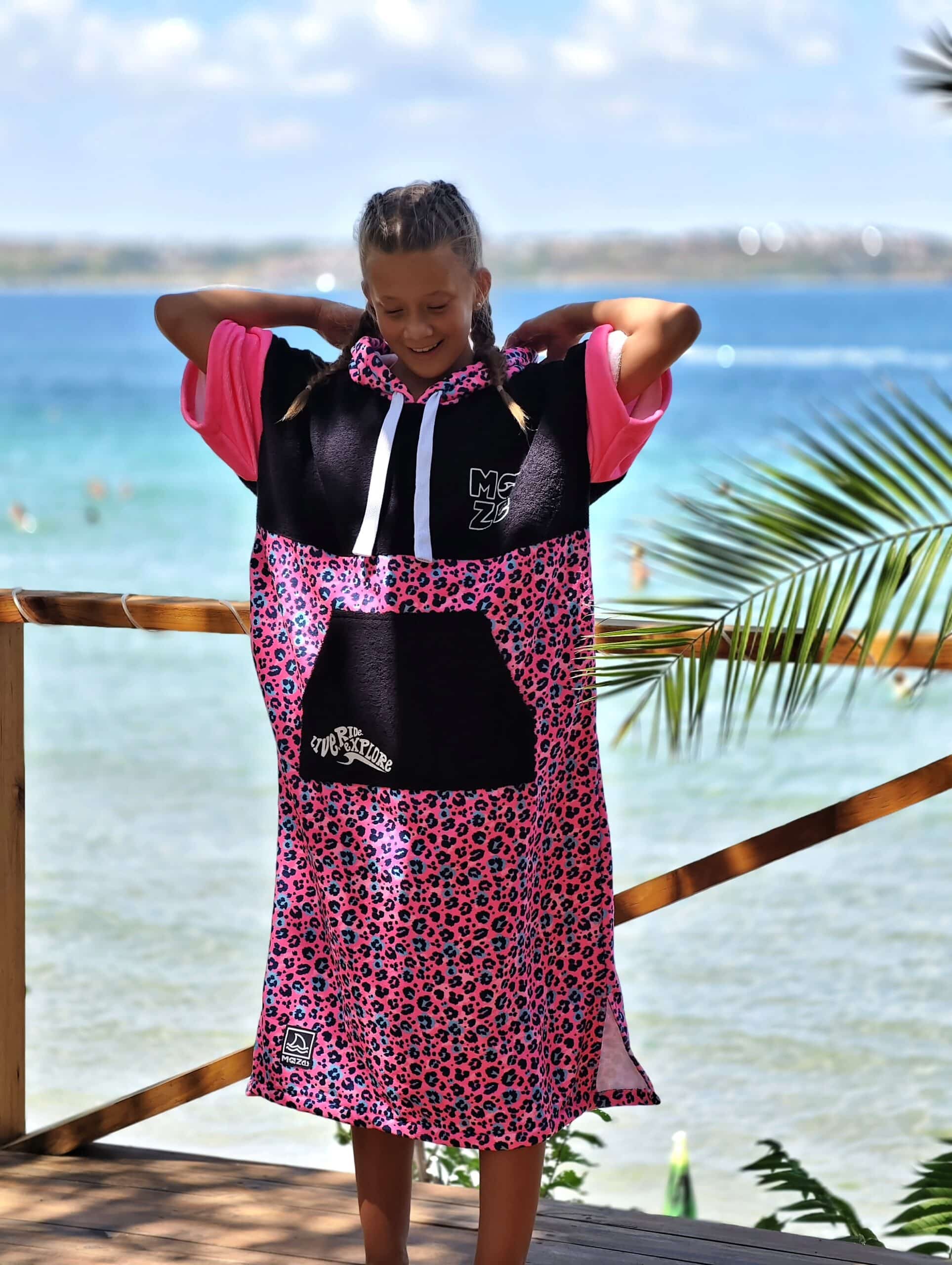 ДЕТСКО ПОНЧО MAZE LEO PINK