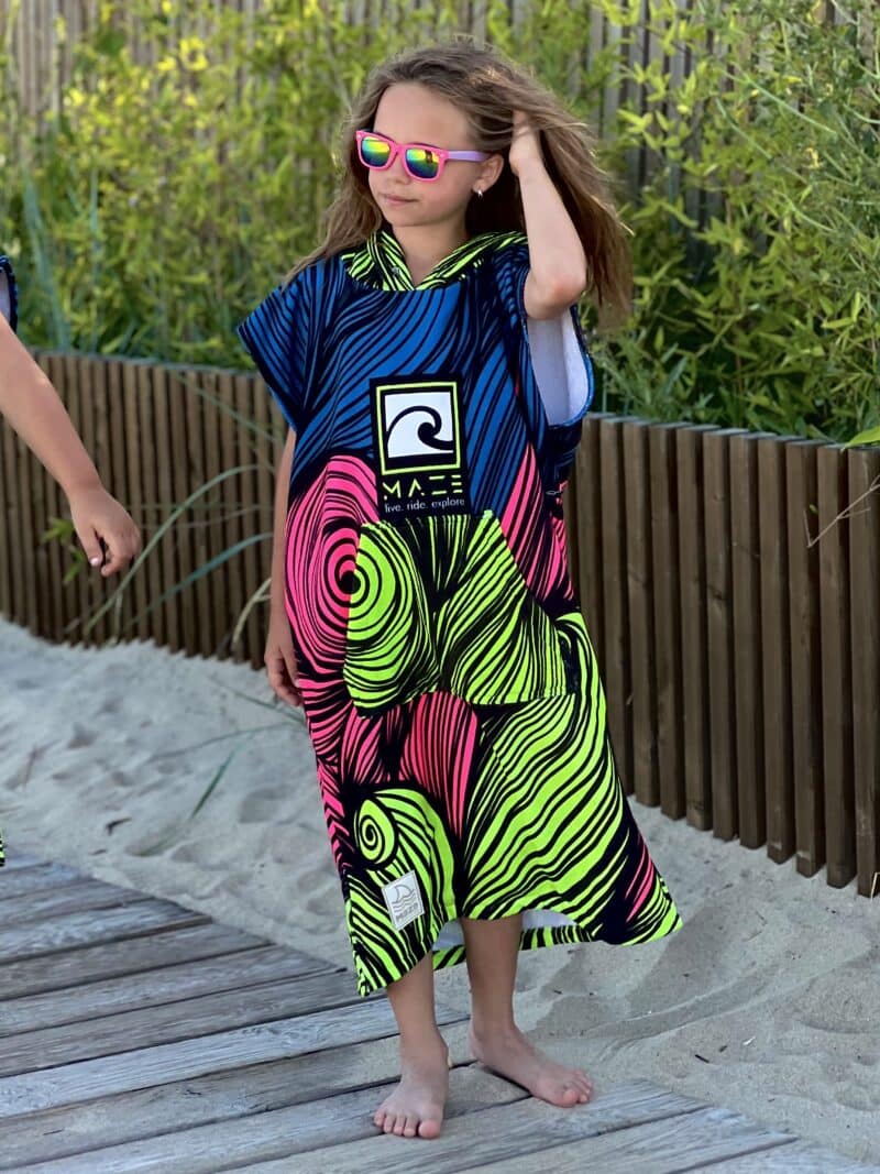 ДЕТСКО ПОНЧО MAZE WAVES PINK