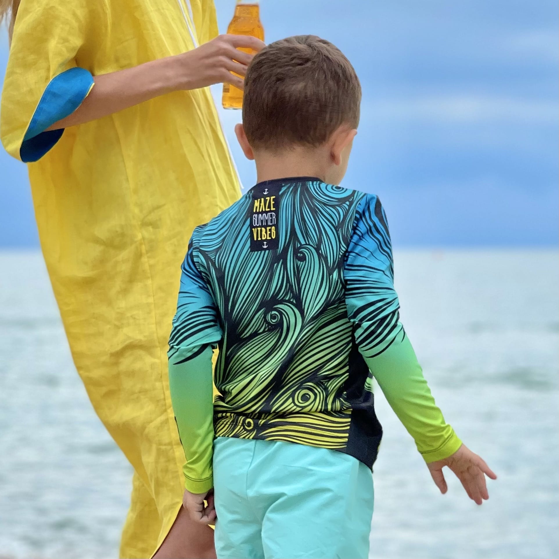 детска рашгард MAZE WAVE BLUE